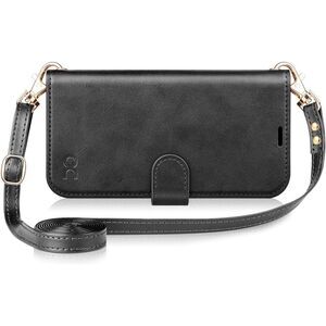 iPhone 16, 6.1" Wallet Case, PU Leather Crossbody, Kickstand, 20M-175PH017